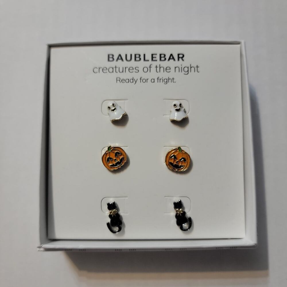 Baublebar Halloween creatures of the night - Ghosts, Pumpkins, Cats Earring Set